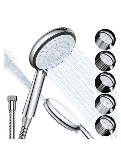 Shower Head, 6 Spray Modes High Pressure Handheld Power Shower, Water ...