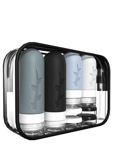 اشتري Travel Bottles for Toiletries, 16pack Tsa Approved Silicone Travel Containers for Toiletries, Leak Proof Refillable Liquid 3oz 2oz Travel essentials في الامارات