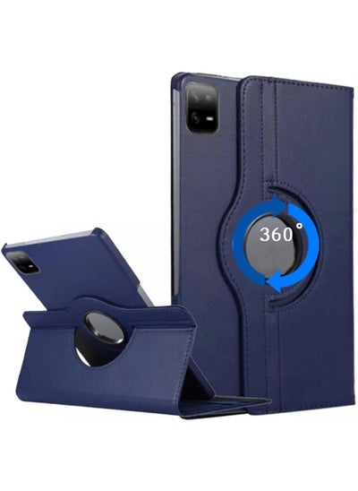 Buy Case Compatible with Xiaomi Pad 6/6 Pro Case (11" 2023 release) Multifunctional Leather Cover Swivel Unique Stand Anti-Fall Auto Sleep/Wake (Blue) in UAE