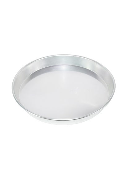 Buy Multi-purpose stainless steel tray, size 38 cm in Saudi Arabia