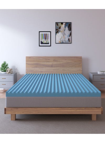 Buy Panax 3 Inch Mattress Topper King - Memory Foam Mattress Topper King - Gel Infused - Cooling, Airflow Design - CertiPUR Certified - With Cover in UAE