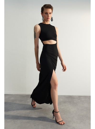 Buy Black Detailed Evening Dress TPRSS23AE00162 in Egypt