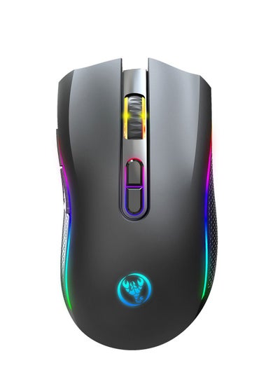 Buy 7 LED Backlits Gaming Mouse Wireless RGB Optical Gaming Mouse 800/1200/1600/2400/3200/4800DPI Precise Positioning Comfortable Grip Feeling USB Gaming Mouse in Saudi Arabia