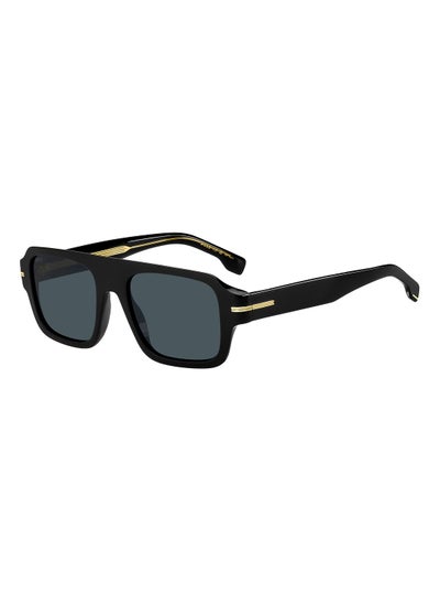 اشتري Men's UV Protection Rectangular Sunglasses - Boss 1595/S Black Millimeter - Lens Size: 53 Mm في الامارات