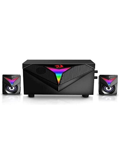 Buy Redragon GS700 Toccata RGB 2.1 Gaming Subwoofer Speakers – Aux 3.5mm Stereo Surround – Heavy Bass sound loudspeakers for computer PC in UAE