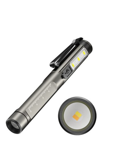 Buy Diagnostic Medical Penlight, Rechargeable USB Pen Torch Light, Reusable LED Penlight with White/Yellow/UV Light, Built-in Battery, Pupil Gauge for Doctor, Nurse, Emergency [Energy Class A+] in UAE