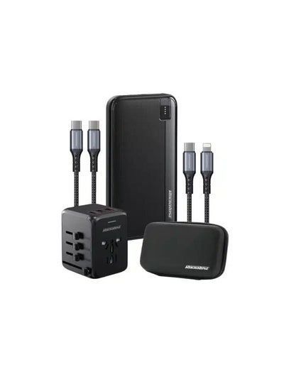 اشتري RRGT05PD20 PREMIUM TRAVEL KIT PD Quick Charge Universal Charging Suite -Black في مصر