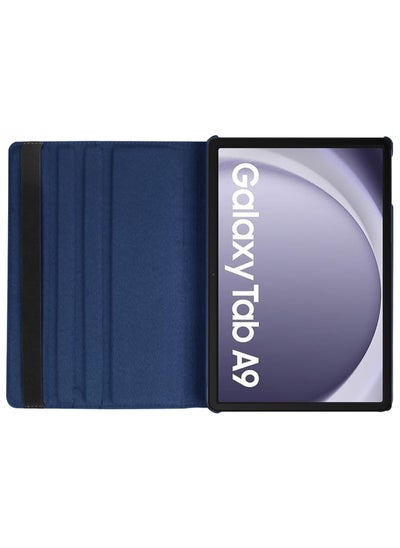 اشتري Case for Samsung Galaxy Tab A9 Case 8.7 inch 2023 (SM-X110/X115/X117) 360° Rotating Book Cover Protective Case with Auto Wake/Sleep for Galaxy Tab A9 (Navy) في السعودية