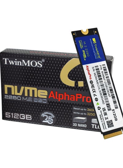 اشتري TwinMOS 512GB AlphaPro NVMe M.2 2280 New SSD في مصر