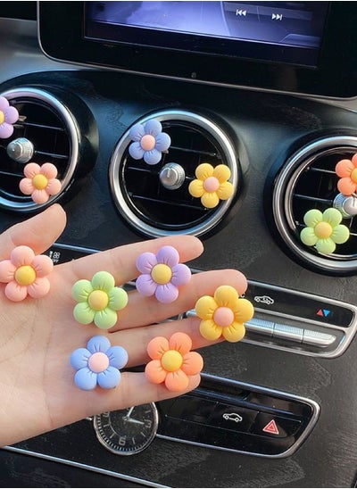 اشتري 6pcs Car Air Freshener Clips, Car Fragrance, Daisy Car Accessories, Car Vent Decoration, Creative Automotive Products في الامارات