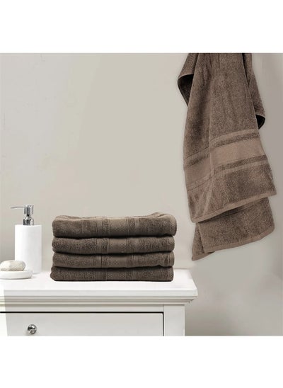 Buy Home Castle (Beige) Premium Cotton Bath Towel (70 X 140 Cm-Set Of 2) Highly Absorbent, High Quality Bath Linen With Diamond Dobby 550 Gsm in UAE