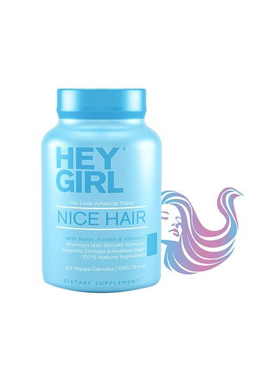 Buy Nutrition Nice Hair 60 Veggie Capsules in Saudi Arabia