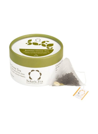 Buy Jasmine Green Tea, Organic Whole Leaf Biodegradable Pyramid Teabags x 15 in UAE