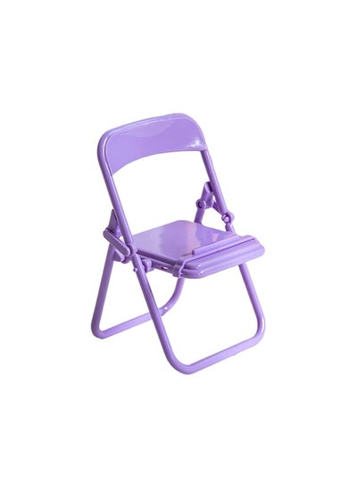 Buy Chair Adjustable Phone Holder Stand Foldable Mobile Phone Stand Desk Holder Universal Lazy Bracket Compatible with Any device Purple in Egypt