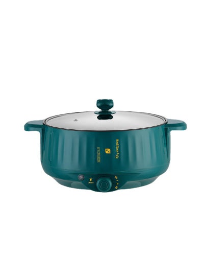 اشتري Multi-Function Electric Hot Pot Non-Stick Dorm Cooker Retro green color box (without steamer) no gift في الامارات