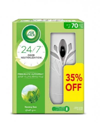 Buy Air Wick Air Freshener Freshmatic Automatic Mist Spray Kit with 250ml Refill Morning Dew Air Freshener in Saudi Arabia