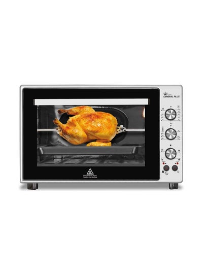 Buy General Plus 60 Lt Electrical Toaster Oven, 6 Multi Functions, 60x49cm, 2100 Wat, Double Glass, Up & Down Heating, Mechanical Timer, Internal Light, Deep Tray & Stand Included in Saudi Arabia