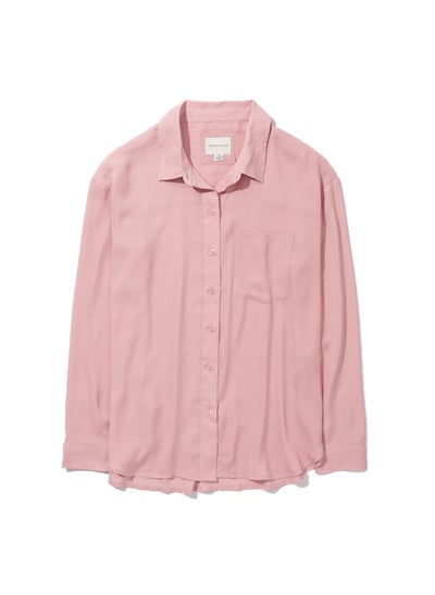 Buy AE Oversized Silk Button-Up Shirt in Egypt