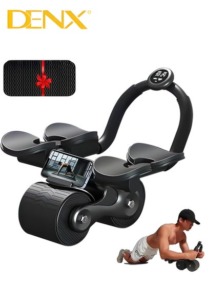 Buy Abdominal Rotating Wheel With Elbow And Knee Support For Home Fitness, Multi-Colored in Saudi Arabia