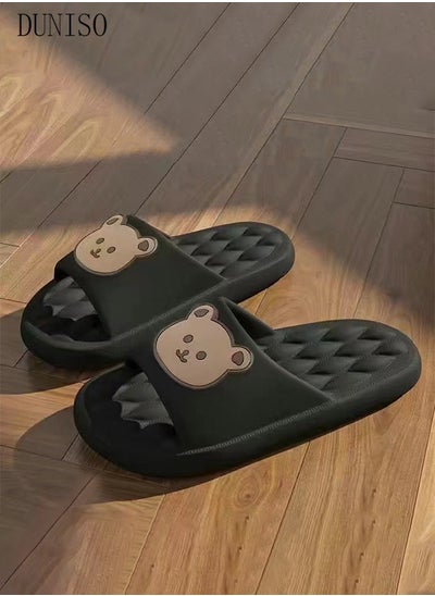 Buy Couple Slippers for Men and Women Quick Drying Slide Sandal with Thick Sole Non-Slip Soft Shower Slippers Open Toe Spa Bath Pool Gym House Sandals for Indoor & Outdoor in Saudi Arabia