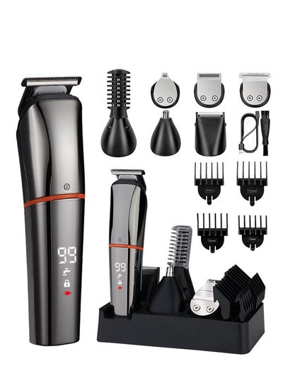 Buy 6 in 1 Men's Hair Clipper Electric Trimmer Grooming Kit for Nose Hair Mustache Body Facial in Saudi Arabia