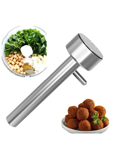 اشتري Falafel Maker Scoop, Stainless Steel Professional Meatball for Portion Control, Food Safe and Non-Sticky Mold Meat Baller Scoop Tool Frozen Mix, Silver في الامارات