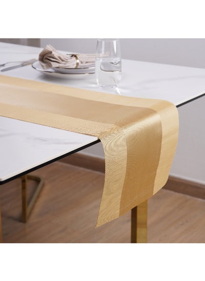 Buy Colbie Woven Table Runner 33X150Cm - Gold in UAE