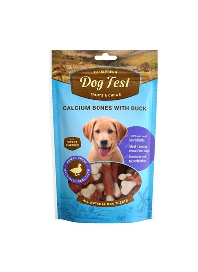 Buy Calcium Bones With Duck For Puppies - 90g (3.17oz) in UAE