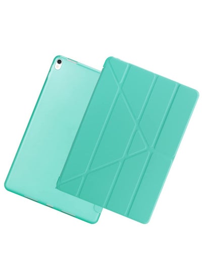 اشتري iPad 9.7 Case iPad 6th Generation Case, SYOSI Slim Fit Lightweight Smart Cover with Translucent Frosted Back Smart Cover Green في الامارات