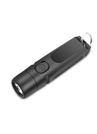 اشتري 650 Lumens Rechargeable Keychain Flashlight, EDC Pocket Flashlight Mini Rechargeable Flashlight High Lumens Keychain Flashlight Pocket-Sized Flashlight for Camping Outdoors Emergency في الامارات