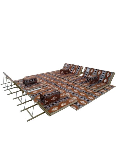 Buy Arabic Folding Carpet Camping Desert Carpet with Pillow Metal Bracket Floor Mat Sets in UAE