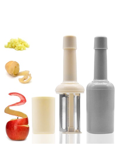 Buy 4 in 1vegetable Peeler Stainless Steel, 2 Pcs Fruit Peeler Professional Multifunction, Potato Grater Peeling Knife  with Plastic Handle for Making Delicious Salads Vegetarian Noodles Fruit Scraper in UAE