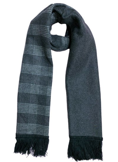 Buy Double Face Solid & Plaid Check/Carreau/Stripe Pattern Wool Winter Scarf/Shawl/Wrap/Keffiyeh/Headscarf/Blanket For Men & Women - Small Size 30x150cm - P02 Dim Grey in Egypt