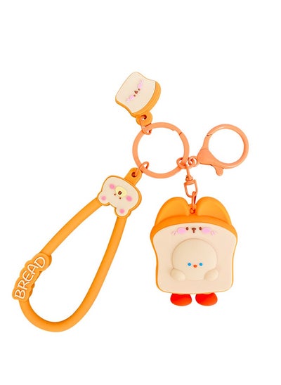 اشتري Breakfast Bread Key Chain, Creative Toast Key Chain, Cartoon Backpack Pendant, Small Gift في الامارات