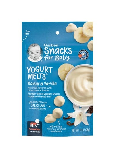 اشتري Snacks for Baby, Yogurt Melts, 8+ Months, Banana Vanilla, 1 oz (28 g) في الامارات