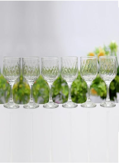 اشتري Art Craft NEVAKAR Glass /6 Pcs / 240 cc - 8.25 Oz/Elegant design, Trusted Brand, Attractive shape of Water, Soft Drink, Smoothies, Juices, Cocktails/High Quality Materials في مصر