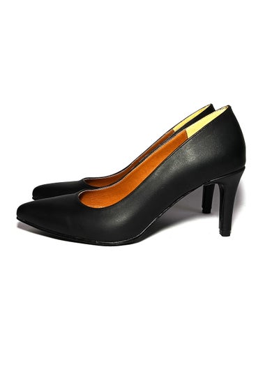 Buy 7cm Heel Black Shoes With Double Compressed Foam Insoles For All-day Comfort. in Egypt