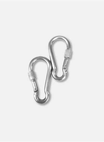 Buy Pair of Stainless Steel (Stainless Steel) Spring Lap Hook Loops with Kangaroo Safety Lock in Saudi Arabia