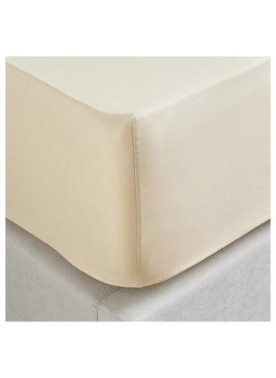 Buy Eternity Cotton Percale 325 Thread Count Full Fitted Sheet - 120x200 cm in Saudi Arabia