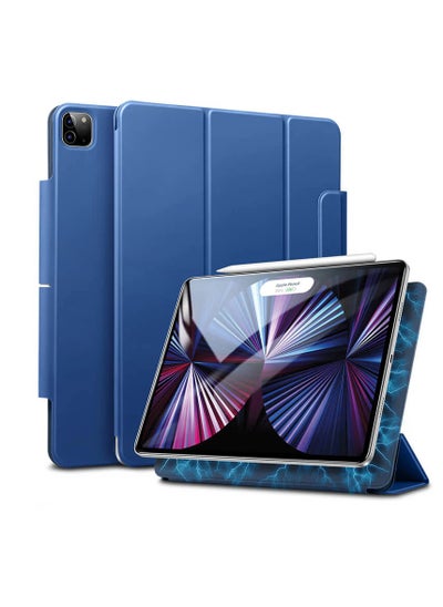 Buy Genuine leather case Cover For Apple Ipad pro12.9 Inch Blue in Saudi Arabia