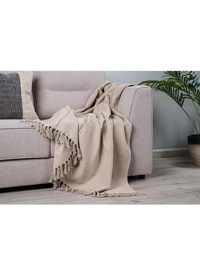 اشتري Montana Stripe Throw 130X170Cm Natural في الامارات