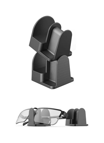 Buy Eyeglass Holder Stand Glasses Wall mount sunglass storage organizer Compatible with Car Sunglass Holder (2Pack)(Black) in UAE