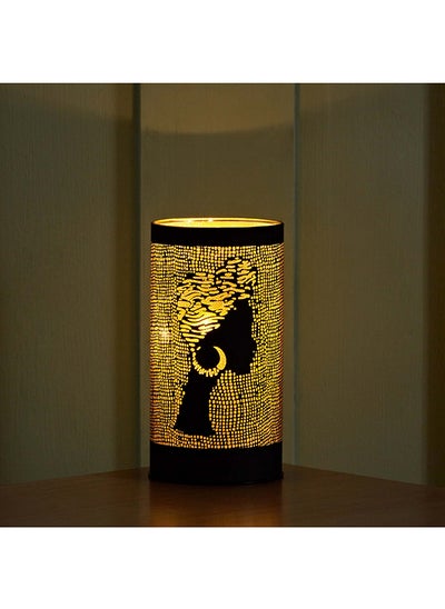 Buy Evren Lady Cutwork Lantern with LED Lights 8 x 15 x 8 cm in UAE