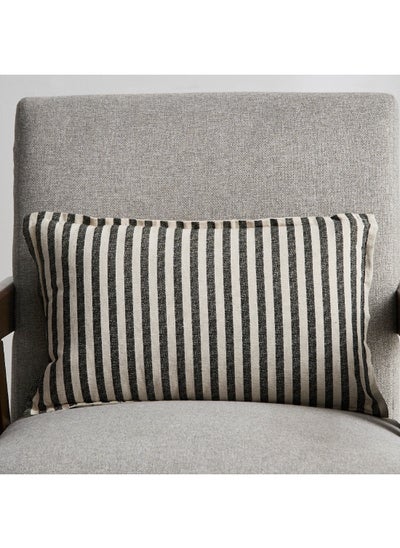 اشتري Noir Thick Stripe Filled Cushion 50 x 30 cm في الامارات