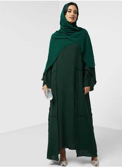 Buy Flared Sleeve Open Abaya in Saudi Arabia