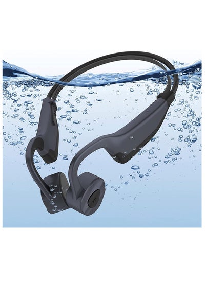 اشتري Bone Conduction Headphones Bluetooth Open Ear Headphones for Swimming Underwater IPX8 Waterproof Headphones في السعودية