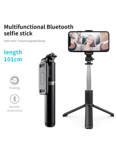 Buy Selfie Stick, Extendable Selfie Stick with Wireless Remote and Tripod Stand, Portable in UAE