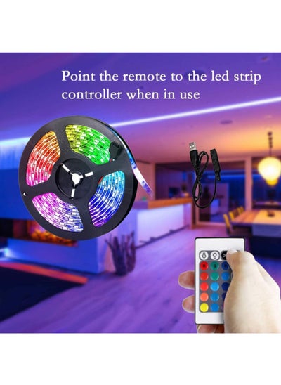 اشتري LED Strip light RGB 5050 5m 300 led with Remote Control في الامارات