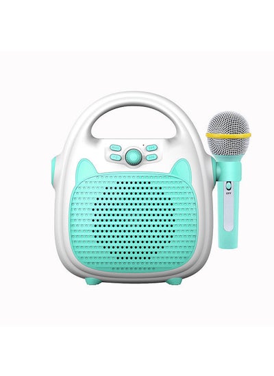 Buy Karaoke Machine Rechargeable Portable Karaoke Speaker with Microphone BT/Memory Card/USB Connectivity Lights for Boys Girls in Saudi Arabia