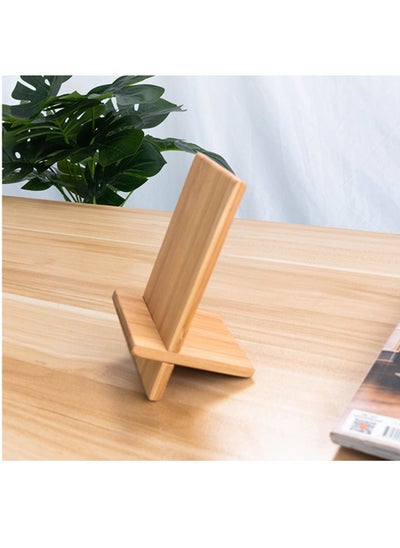 Buy Mobile Holder Wooden Made Phone Stand Smartphone Support Foldable Tablet Stand Bamboo Phone Rack For Cell Phone Desktop in UAE